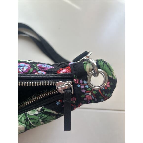 Vera Bradley Purse Crossbody Hipster Winter Berry Adjustable Pocket Black Purple - Picture 9 of 13